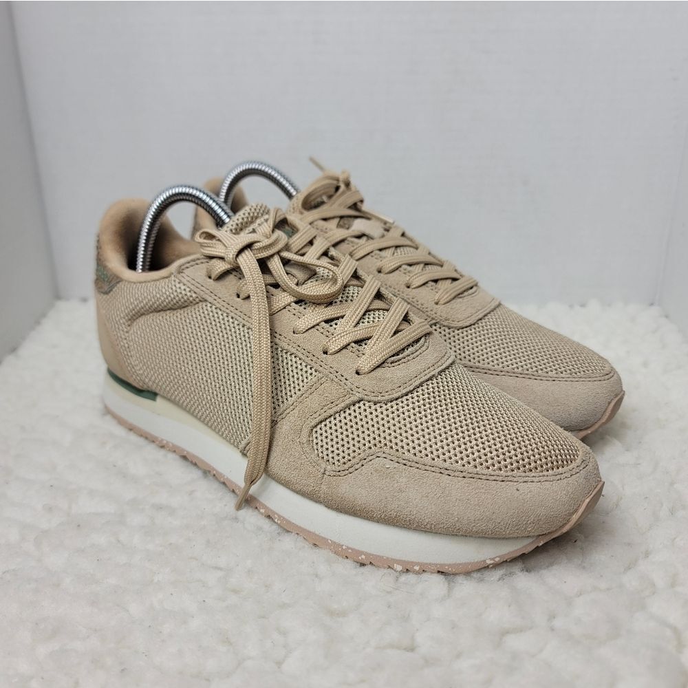 Woden Ydun Icon Womens Sneaker Size 8 Tan Leather Mesh Modern Sneakers